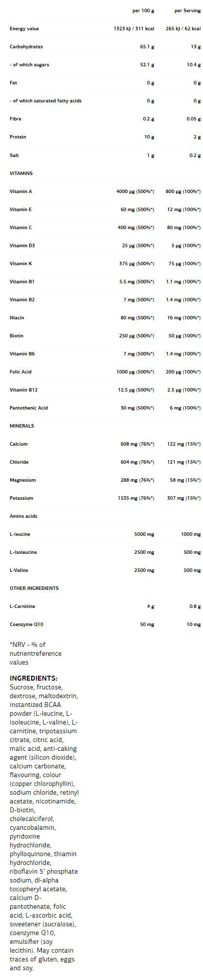 Boisson isotonique fitactive - 0,500 kg