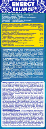 Bilan énergétique | Cafeine naturelle + adaptogènes - 60 capsules