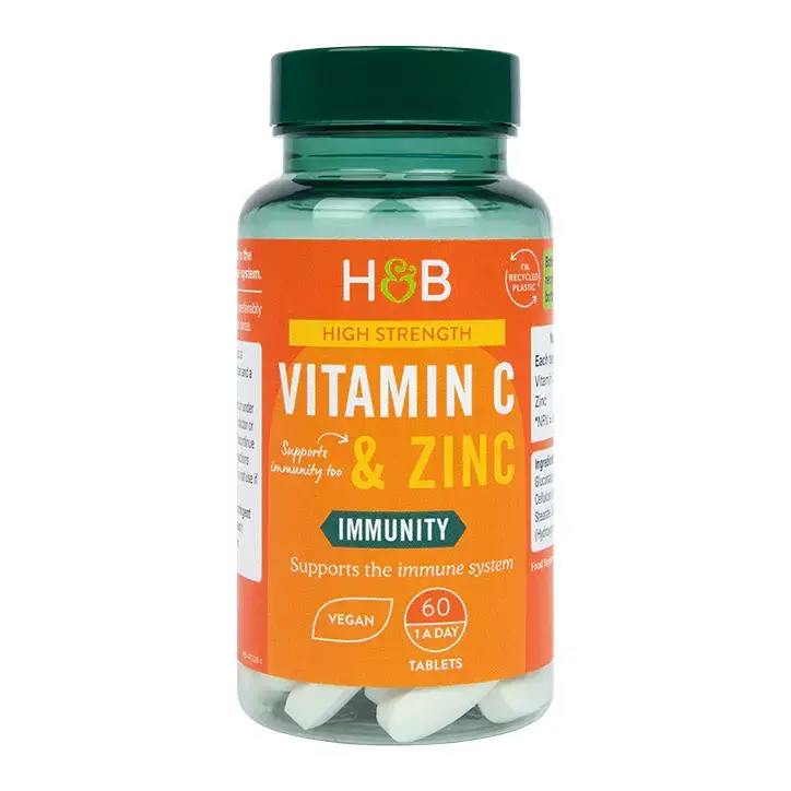 Vitamine C + Zinc (vitamine C + zinc) 60 comprimés Holland & Barrett
