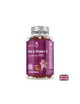 Anémie - fer 7 mg + vitamine C 10 mg (pour les enfants), 120 comprimés de gelée, saveur de baies