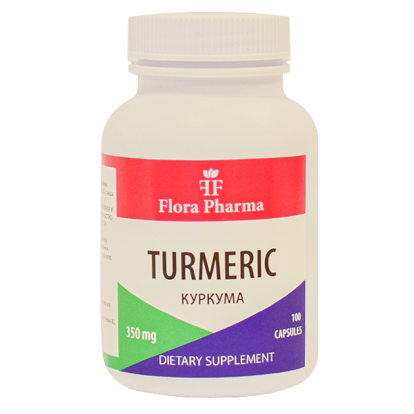Curcuma 700 mg (Curcuma Longa)/100 capsules, 50 doses/Flora Pharma