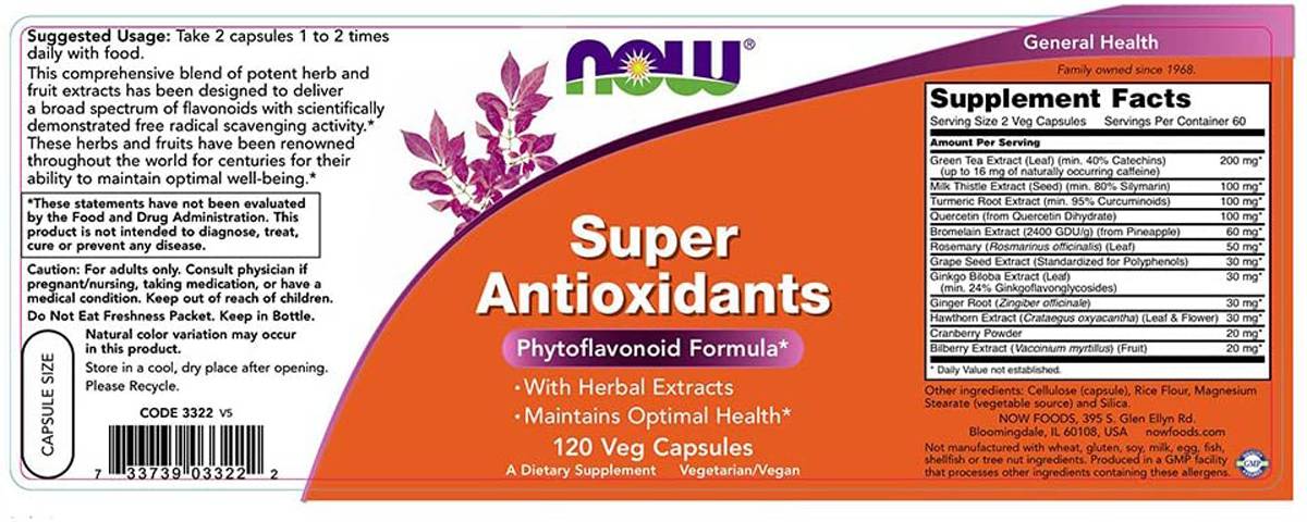 Super antioxydants - 120 capsules