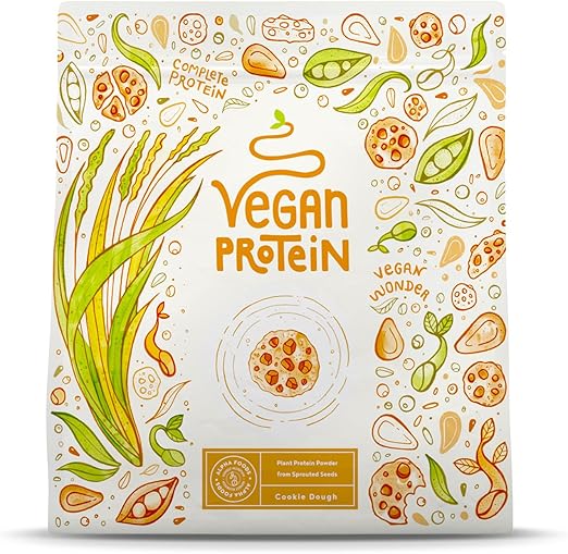 Protéine végétalienne - saveur de pâte à biscuits (600 g) par alpha aliments