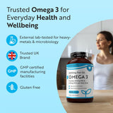 Oméga 3 2000 mg/EPA 660 mg, DHA 440 mg/Huile de poisson pure/240 capsules, 120 doses/ <tc>Nutravita</tc>