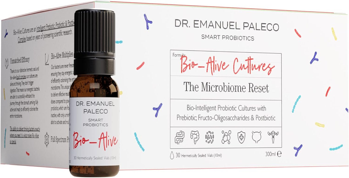 Tribiotique Bio–<tc>Alive</tc>® 300 UFC (probiotique, prébiotique et postbiotique) 30 doses