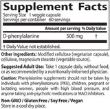 D-phénylalanine 500 mg - 60 capsules