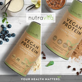 Protéines végétaliennes + enzymes - 750 g (chocolat) <tc>Nutravita</tc>