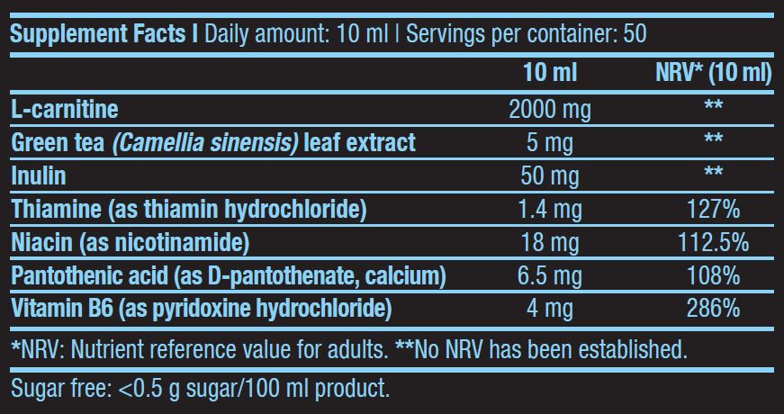 L-carnitine 100.000/500 ml de liquide