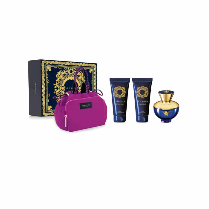<tc>VERSACE</tc> Dylan Blue Pour Femme Eau De Parfum Vaporisateur 100 ml Coffret 4 Pièces