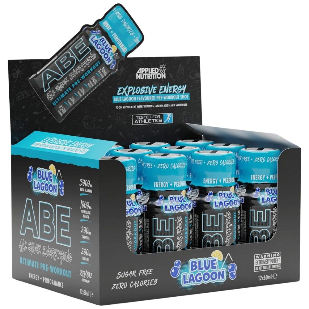 Abe Shot | Tout noir tout avant l'entraînement - 12 x 60 ml