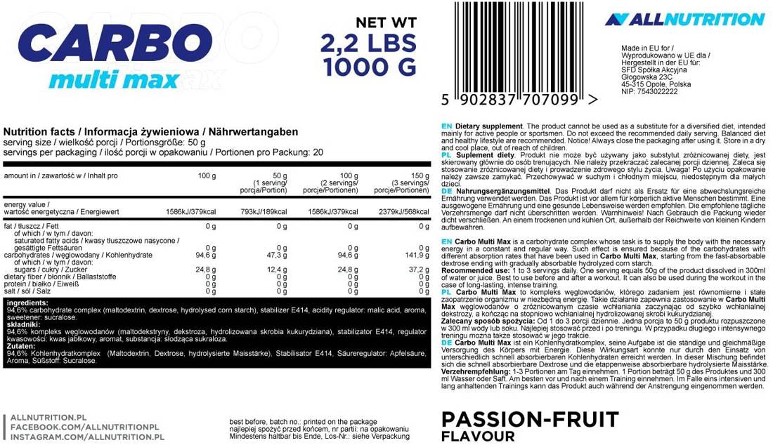 Carbo Multi Max - 3000 grammes