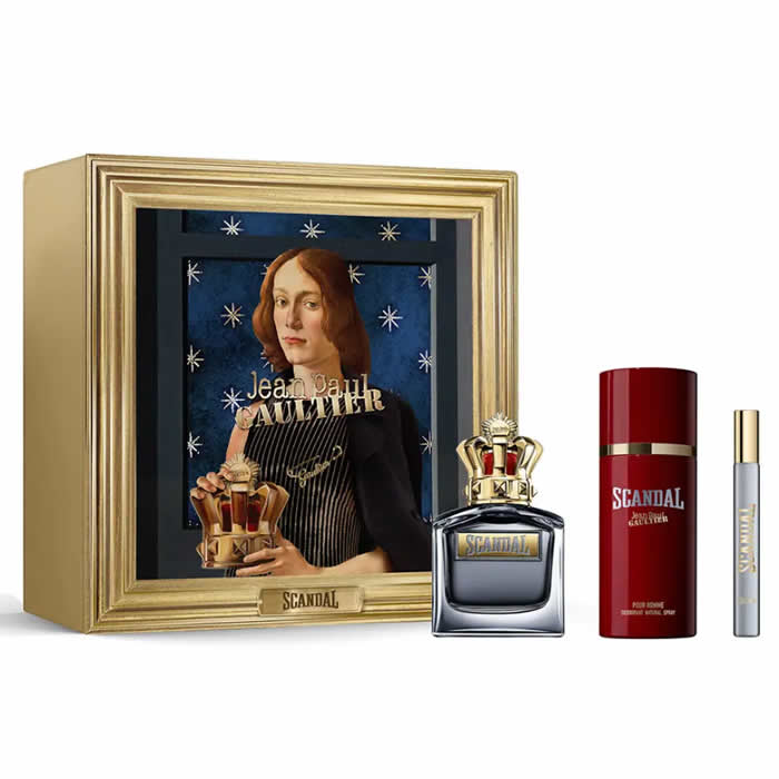 <tc>JEAN PAUL GAULTIER</tc> Scandal Pour Homme Eau De Toilette Vaporisateur 100 ml Coffret 3 Pièces