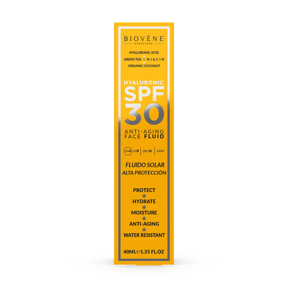 Crème solaire du visage hydratant SPF 30 avec acide hyaluronique anti-âge - 40 ml