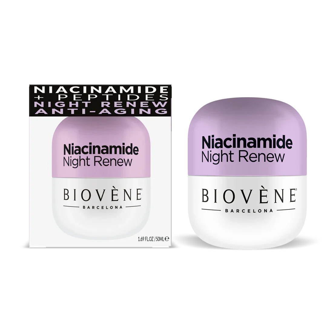 Crème nocturne avec niacinamide pour la restauration et la douceur - 50 ml