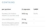 Actif C 1000 mg | Pureway-C® avec des bioflavonoïdes d'agrumes et acerola - 60 capsules