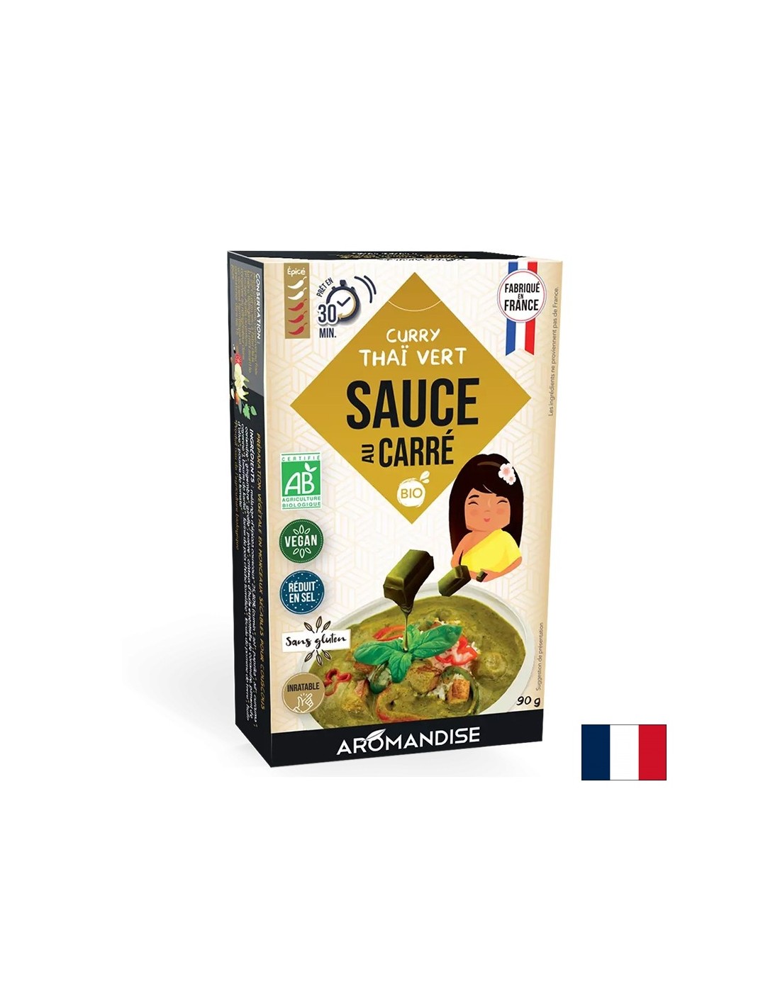Cubes de bouillon épicés - sauce au curry thaï, 90 g