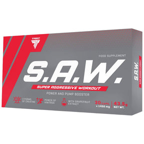 SAW Caps | Super Aggressive Pre-Workout - 30 capsules - Nutra Best Europe