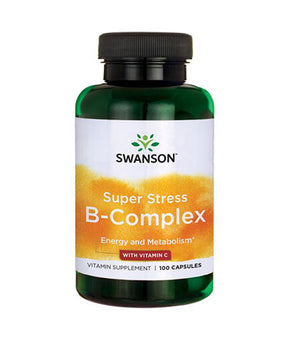 Super Stress Vitamin B-Complex with Vitamin C - 100 capsules - Nutra Best Europe