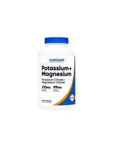 Fonction nerveuse et musculaire - Potassium + Magnésium, 99 mg/210 mg, 240 gélules <tc>Nutricost</tc>
