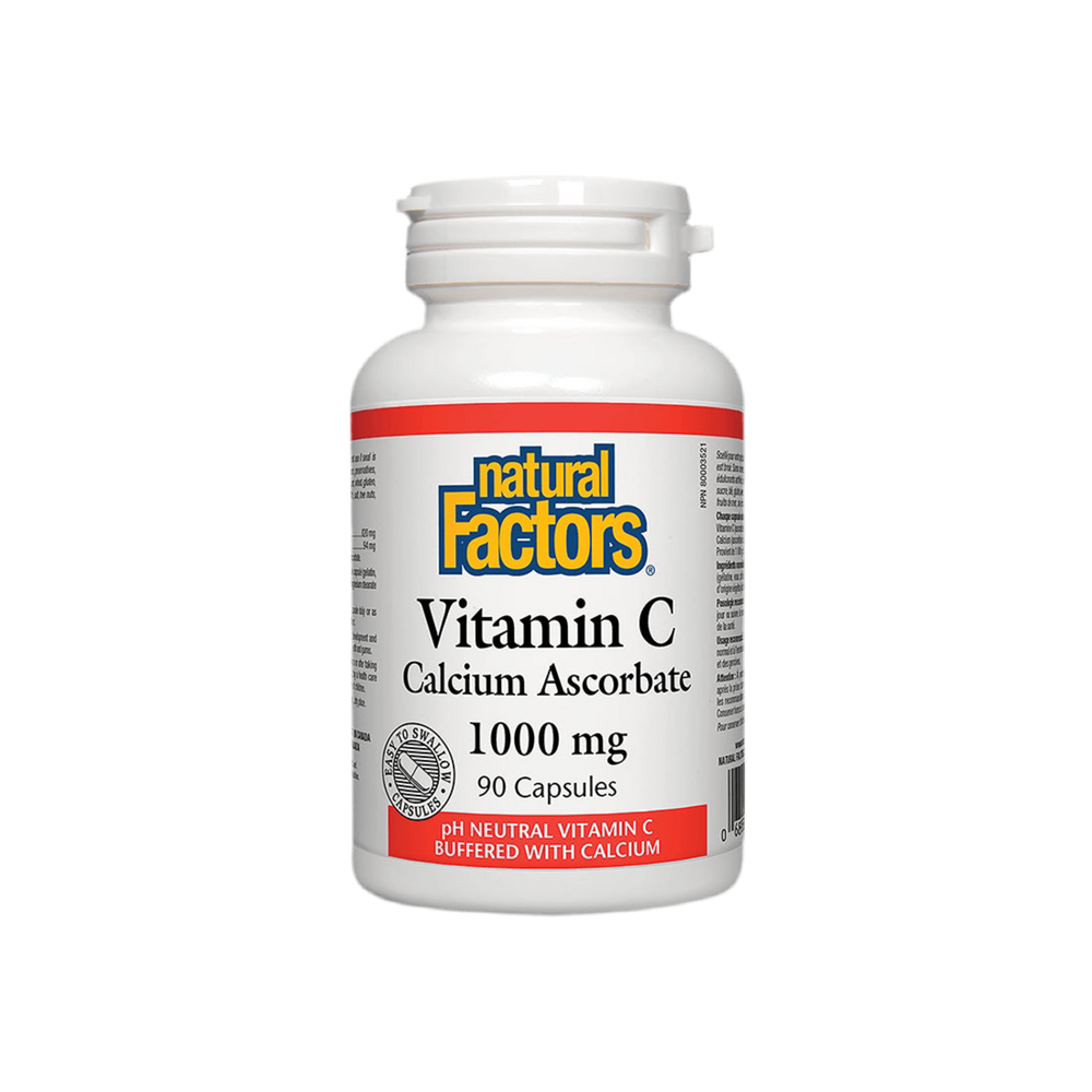 Vitamine C 1000 mg | Caps d'ascorbate de calcium - 90 capsules