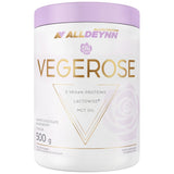 Alldeynn | Vegerose - 5 protéines végétaliennes avec MCT et probiotiques - 500 grammes
