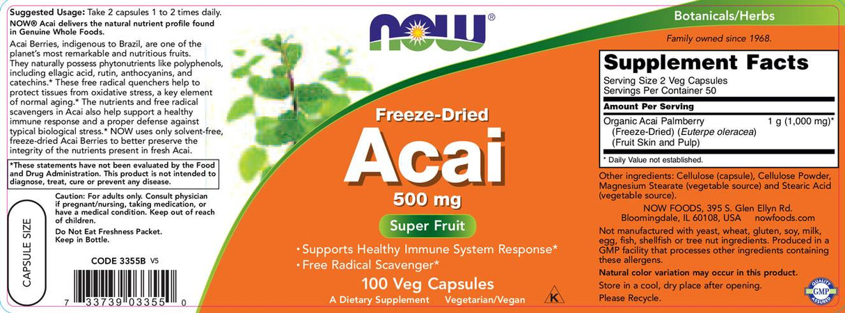 Acai 500 mg - 100 capsules