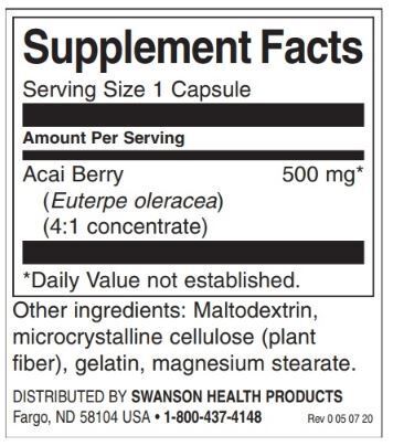 Berry acai 500 mg - 120 capsules
