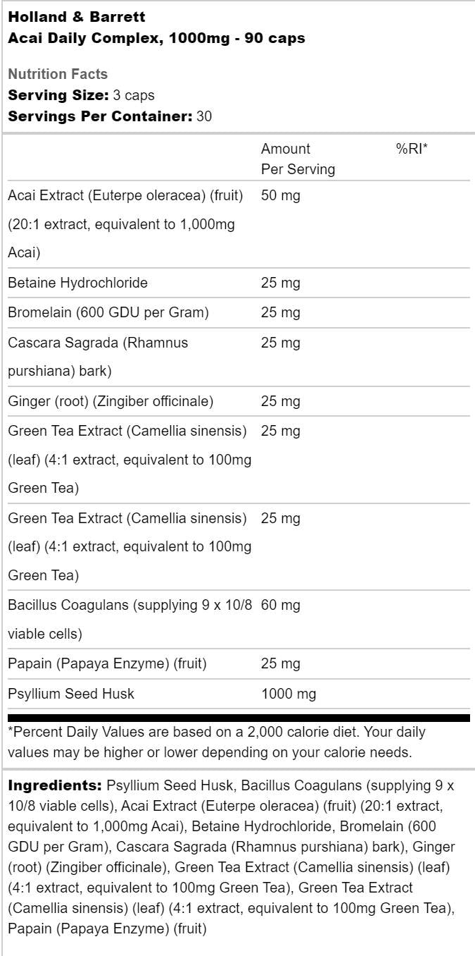 ACAI Daily Complex 1000 mg - 90 capsules