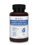 Acétyl l-carnitine + acide lipoïque alpha 650 mg/120 Caps