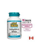 Acidophilus & bifidus 10 milliards de cellules actives Double force/acidophilus bifidus, 10 milliards de probiotiques actifs, 90 capsules