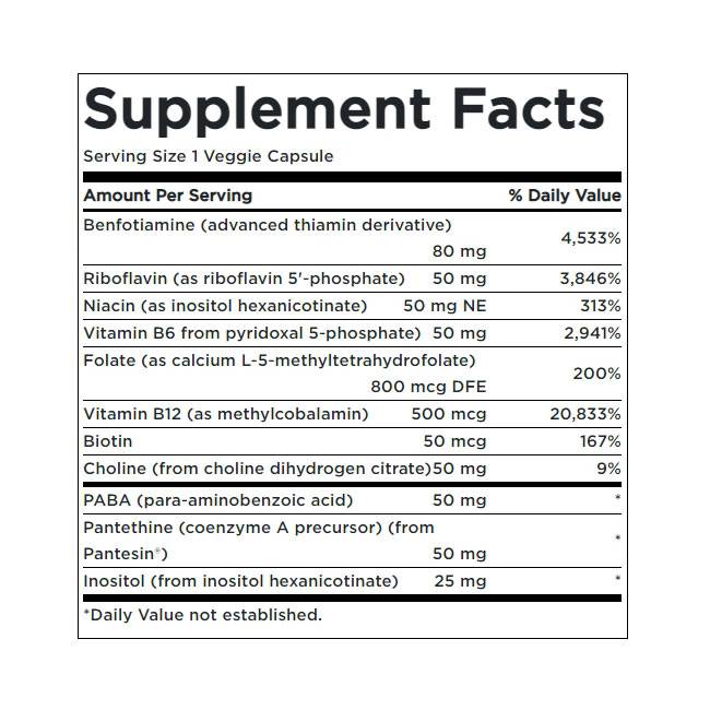 Activé B-complexe haute puissance et biodisponibilité 430 mg - 60 capsules
