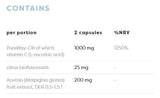 Actif C 1000 mg | Pureway-C® avec des bioflavonoïdes d'agrumes et acerola - 120 capsules