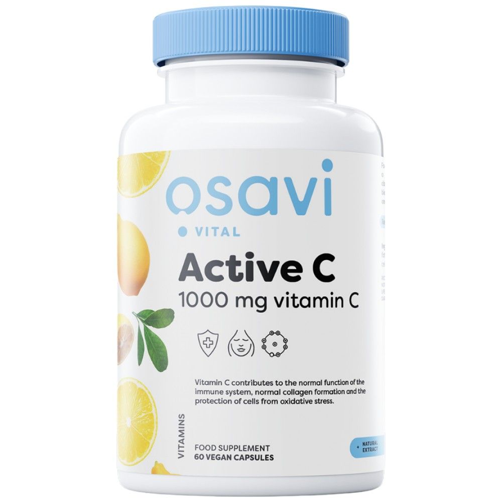 Actif C 1000 mg | Pureway-C® avec des bioflavonoïdes d'agrumes et acerola - 60 capsules