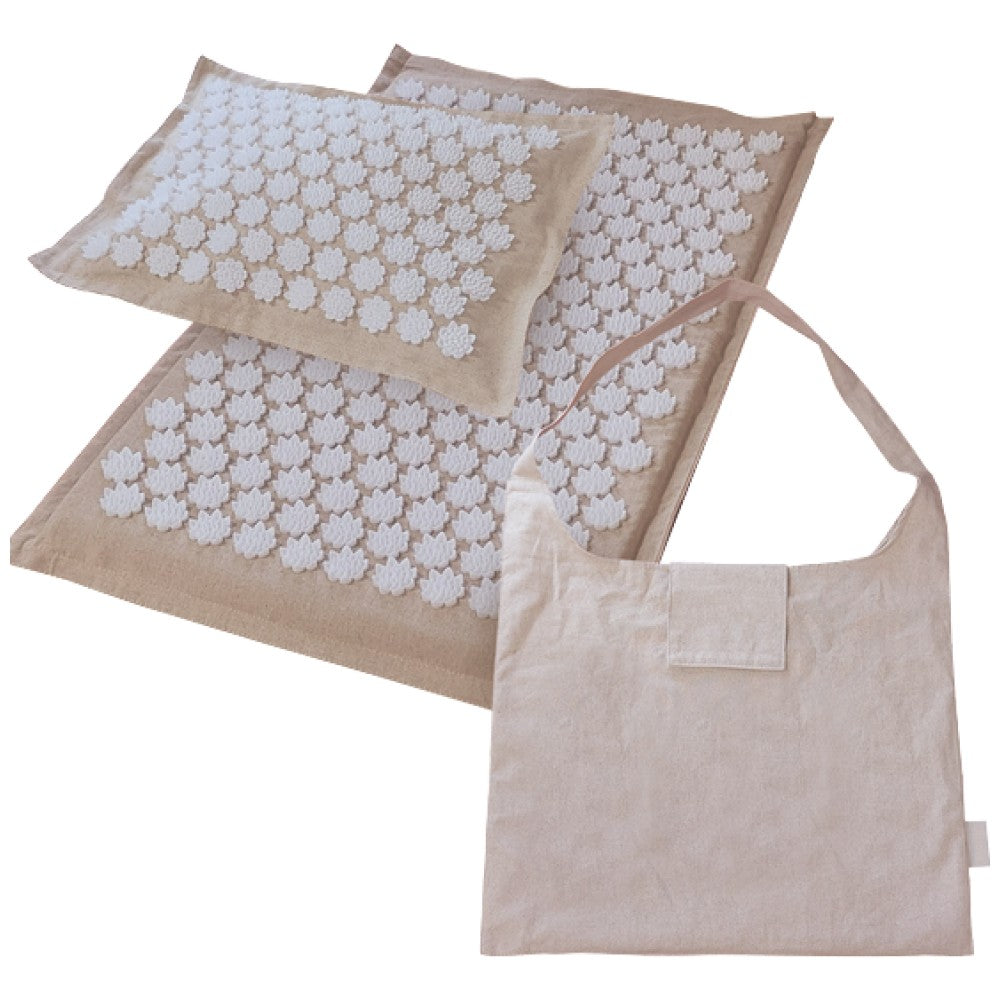 Mat à l'acupression avec oreiller et sac | Tapis de massage d'acupuncture avec oreiller et sac