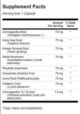 Complexe de plantes adaptogènes | avec rhodiola ashwagandha ginseng - 60 capsules