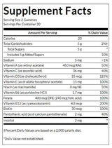 Gummies multivitamines adultes | Pêche, orange et fraise - 60 comprimés à croquer