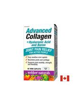 Collagène avancé + acide hyaluronique et bore/Collagène + acide hyaluronique et bore x 40 mini comprimés <tc>Webber Naturals</tc>