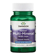 Albion Multi-minéral avec du fer - 120 capsules
