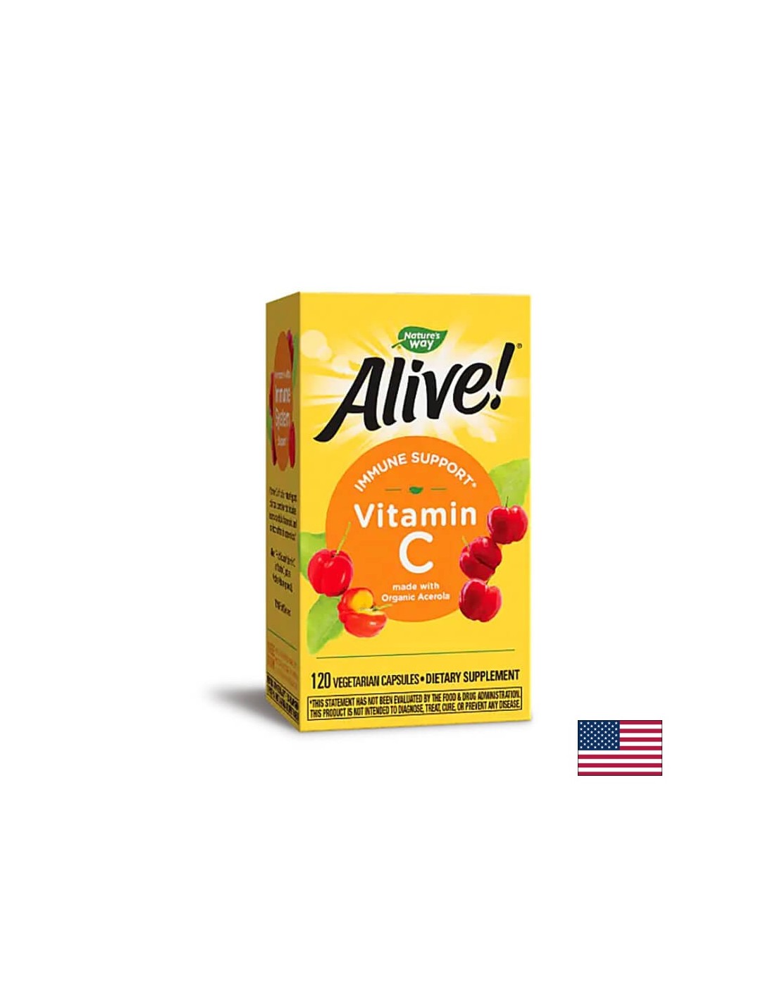 <tc>Alive</tc>! Vitamine C / <tc>Alive</tc>! Vitamine C (issue d'acérola biologique), 120 capsules Nature's Way