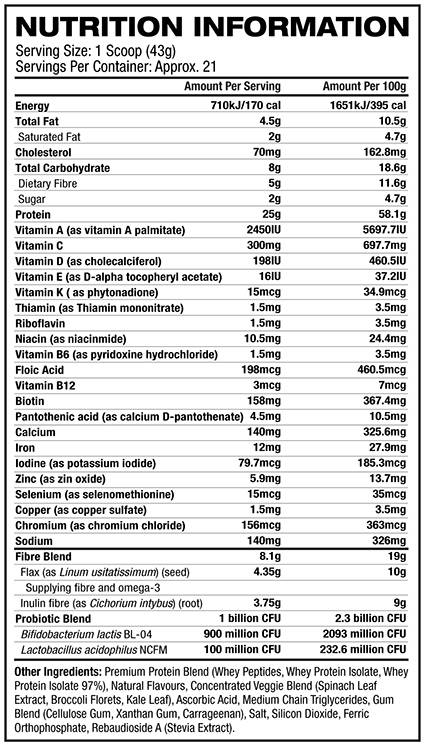 Lactosérum tout-en-un + greens 903 grammes