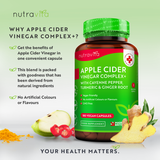 Vinaigre de cidre de pomme 1000 mg /180 capsules, 90 doses/ <tc>Nutravita</tc>