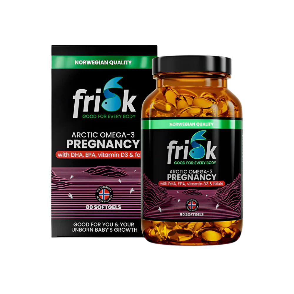 Grossesse arctique - oméga-3 pour les femmes enceintes - 100% morue sauvage de la Norvège - 80 capsules