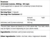 Artichaut laisse 500 mg 60 capsules