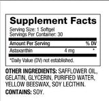 Astaxanthine 4 mg - 60 capsules de gel