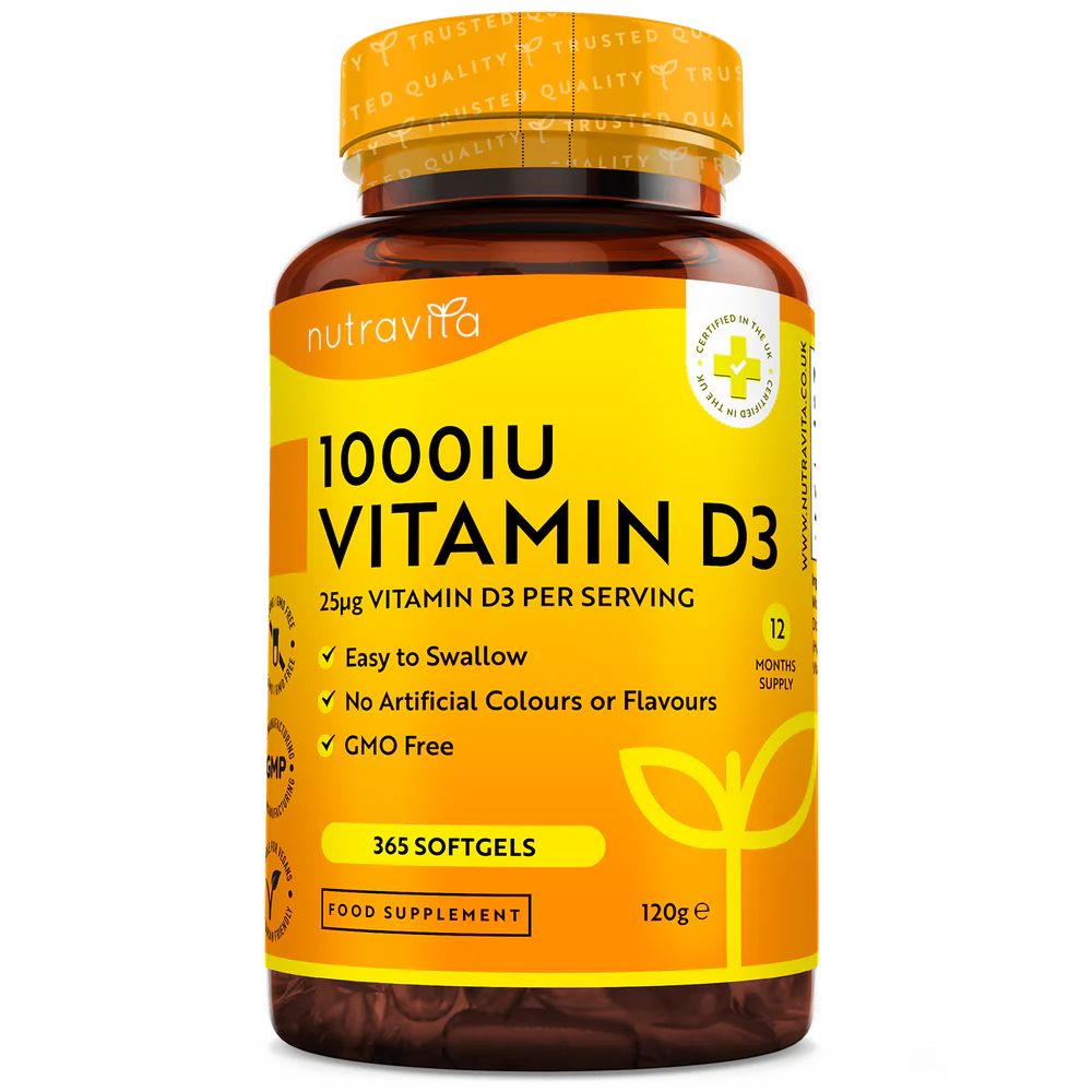 Vitamine D3 1000IU (25UG) 365 SoftGels