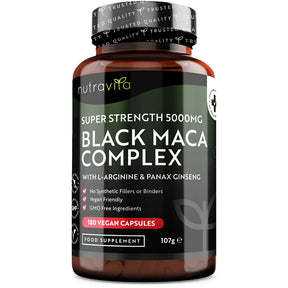Black Maca Root Complex 5000mg /180 capsules, 180 days/ Nutravita - Nutra Best Europe