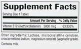B12 méthylcobalamine 5000 mcg - 60 comprimés à croquer