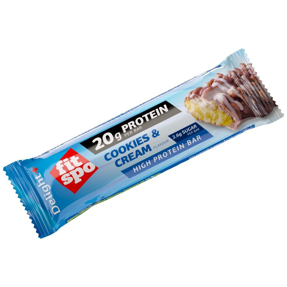 Délices + biscuits à barres protéiques et crème - 60 grammes