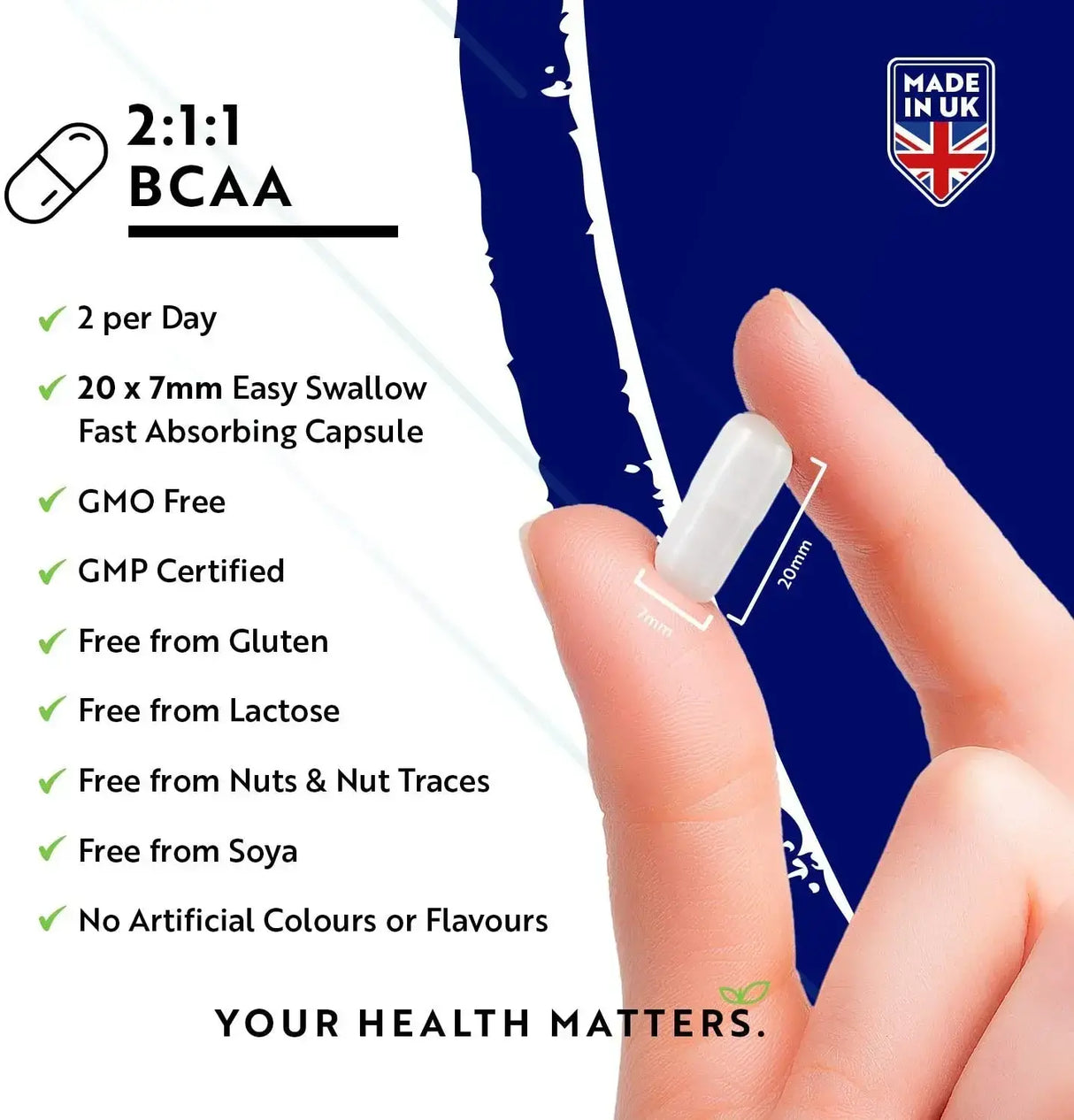 BCAA (2:1:1) avec vitamines B6 et B12 - 180 capsules végétales. <tc>Nutravita</tc>