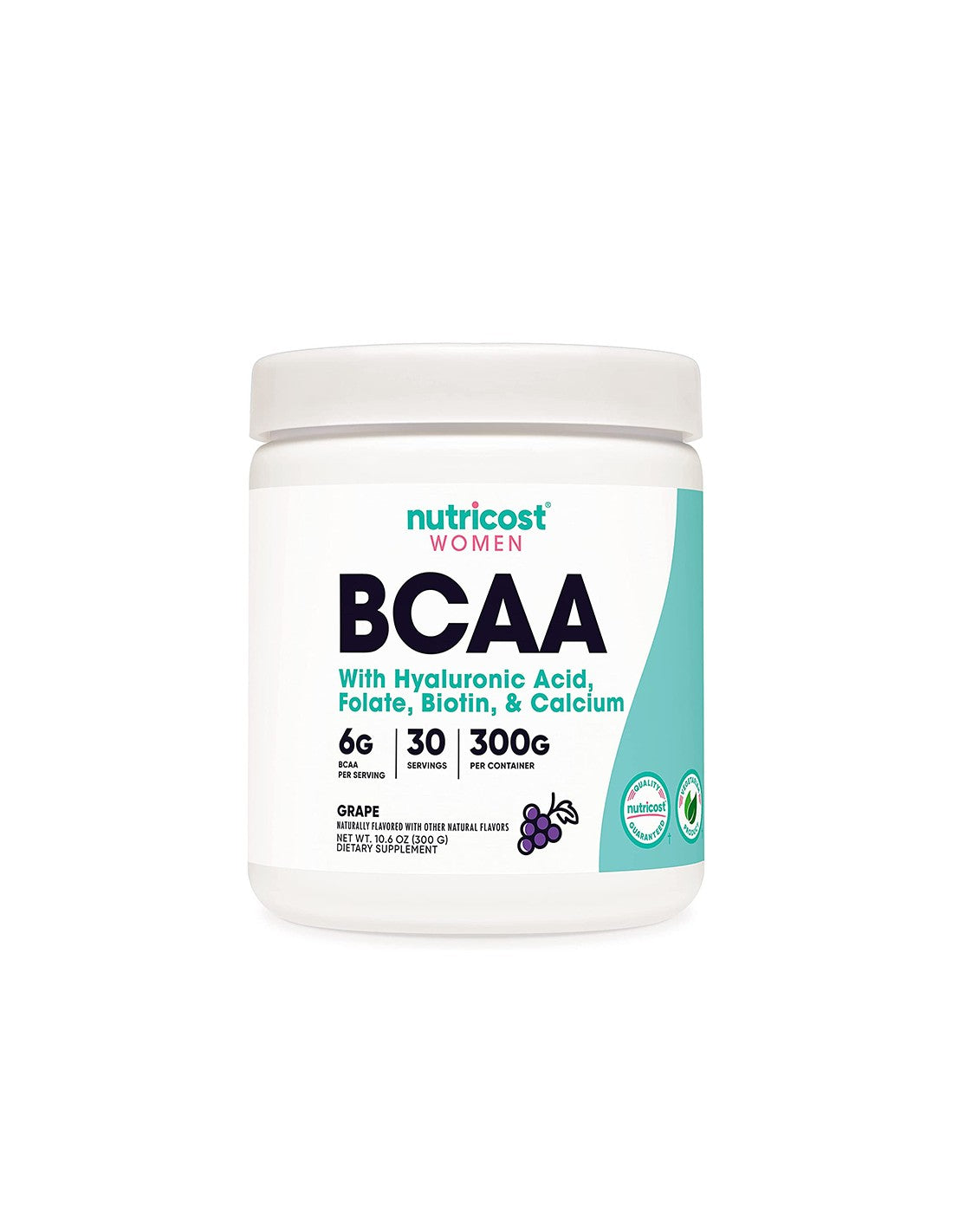 Chaîne ramifiée Acides aminés pour les femmes - BCAA - (saveur de raisin), 300 g de poudre